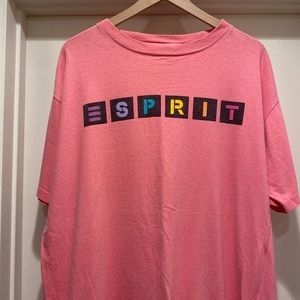 Vintage ESPRIT spell out pink t shit